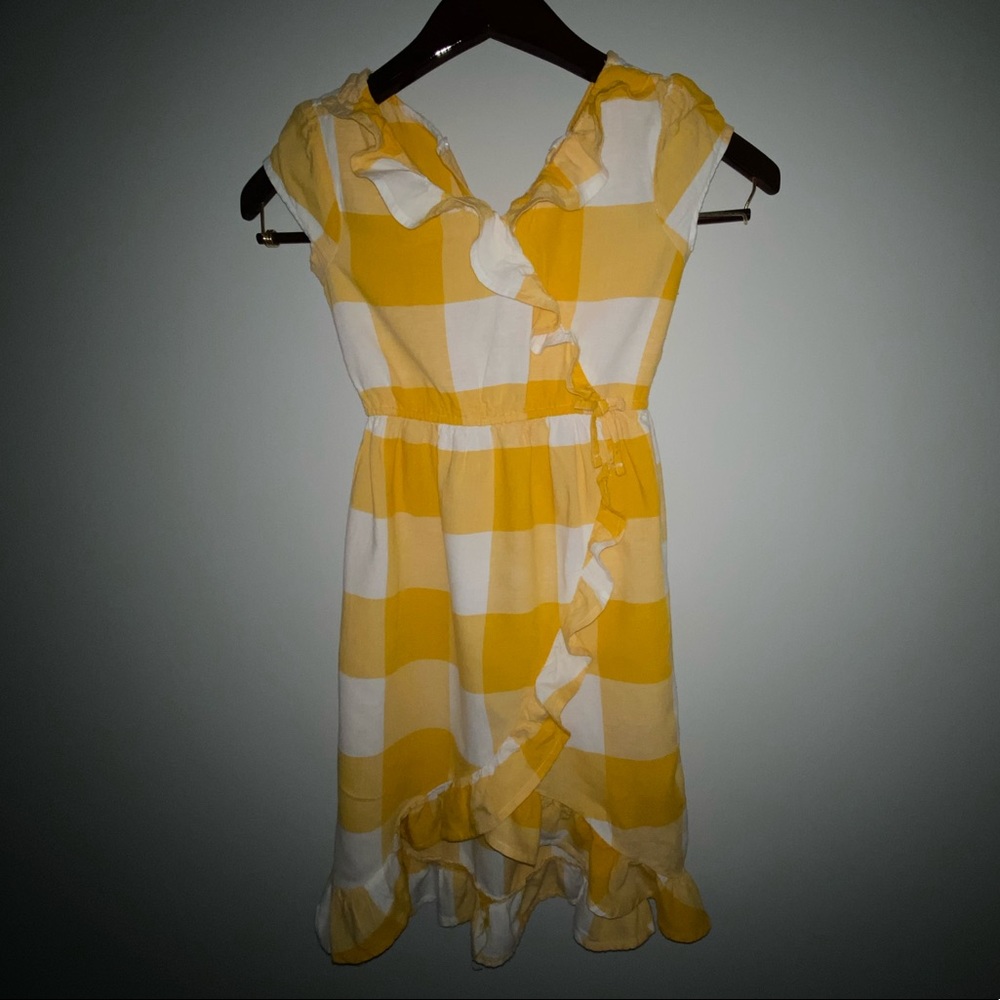 Old Navy Yellow / White color block dress